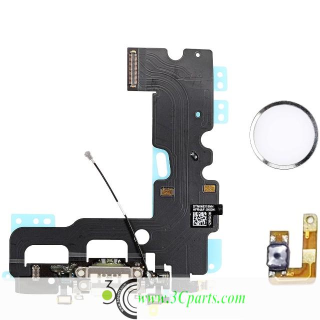New Charging Dock Flex Cable with Home Button Return Solution Replacement for iPhone 7
