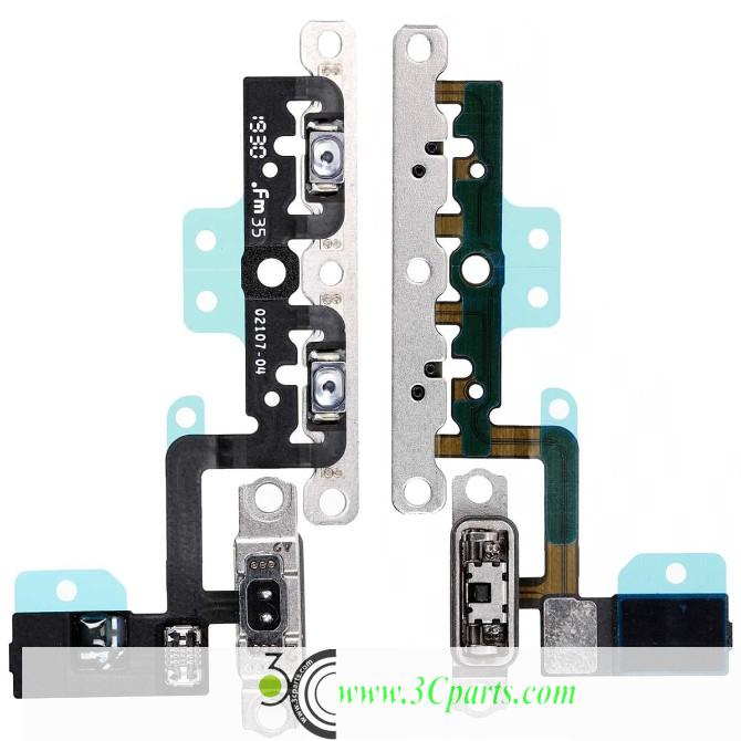 Volume Button Flex Cable with Metal Bracket Assembly Replacement for iPhone 11