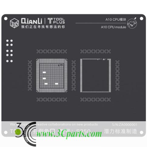 QianLi ToolPlus 3D iBlack iPhone CPU Module BGA Reballing Black Stencil For A10 7G S350