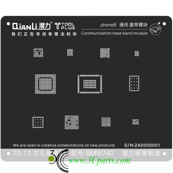 QianLi ToolPlus Communication Base Band BGA Reballing iBlack Black Stencil For 6G BMW740