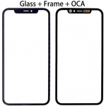 Front Glass with Frame Bezel assembled OCA Film Replacement for iPhone 11