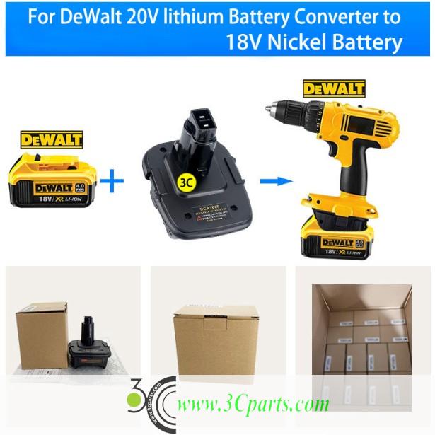 DCA1820 Battery Converter Adapter for Dewalt 20V Li-ion Battery Convert to Dewalt 18V Lithium Battery or nickel Battery 