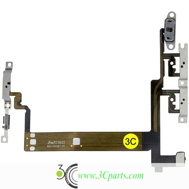 Power Button Flex Cable with Metal Bracket Assembly Replacement for iPhone 13 Mini
