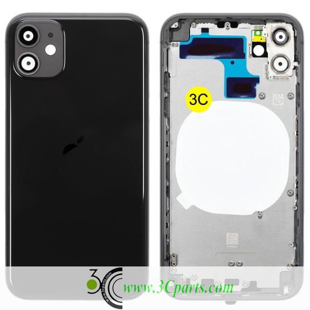 Rear Housing with Frame and Sim card tray side buttons Replacement for iPhone 11