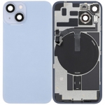Back Cover Glass with Back Panel Frame Replacement for iPhone 14 Plus