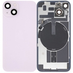 Back Cover Glass with Back Panel Frame Replacement for iPhone 14