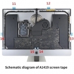 LCD Display ​Adhesive Strips kit for iMac A1419 27" (Late 2012-Retina 5K Late 2015)​