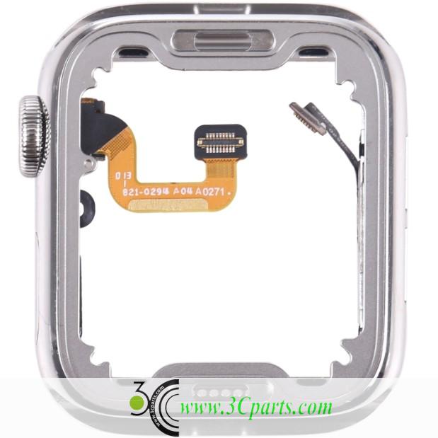 Middle Frame Bezel Plate with Loudspeaker / Power / Rotating Shaft Flex Cable Replacement For Apple Watch Series 6