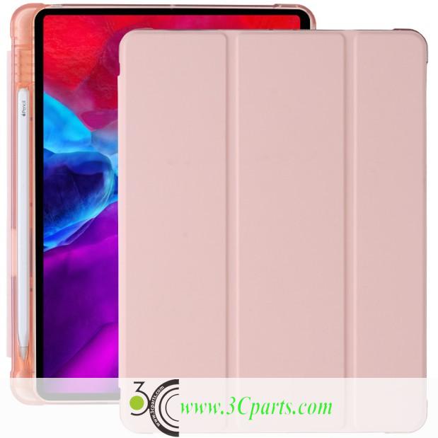 IPad series tablet semi-transparent soft bottom case with pen slot protective cover leather case